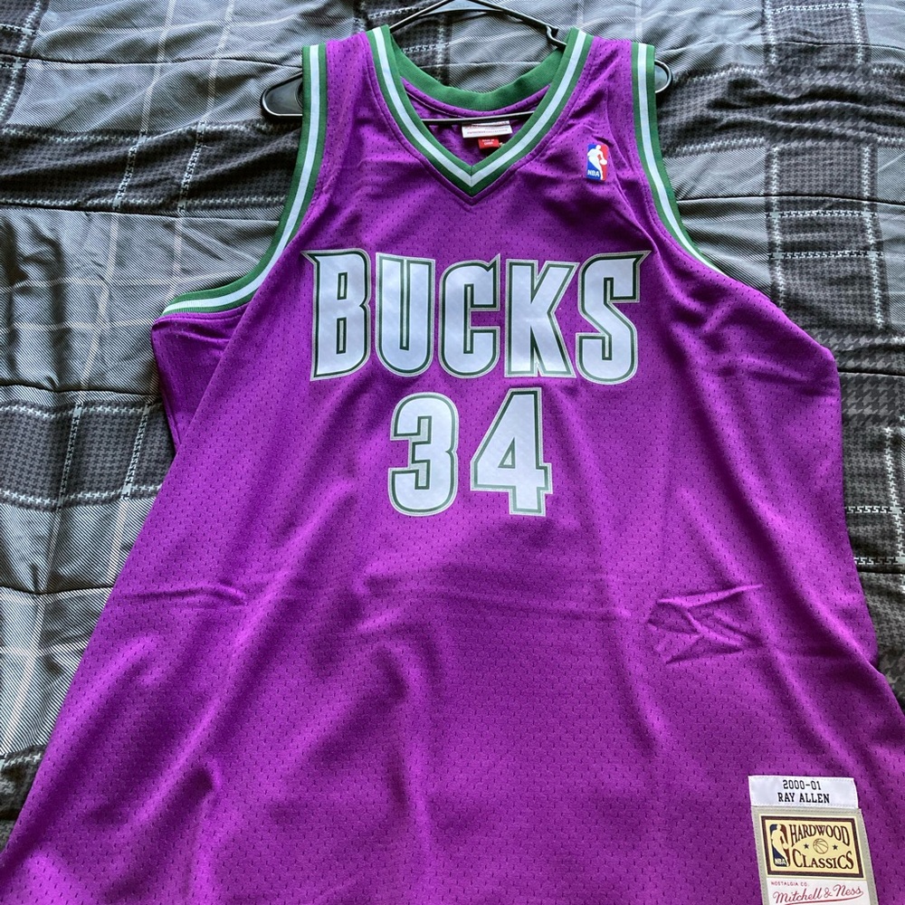 Milwaukee Bucks Ray Allen Hardwood Classics Swingman Jersey